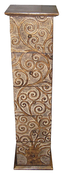 Mango Wood Tree Of Life Design CD Holder